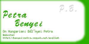 petra benyei business card